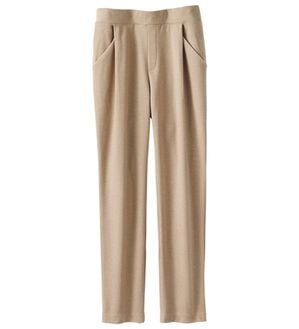 BELLUNA（ベルーナ）の「ウール見えストレッチすっきりパンツ（フルレングスパンツ）」｜ベージュ