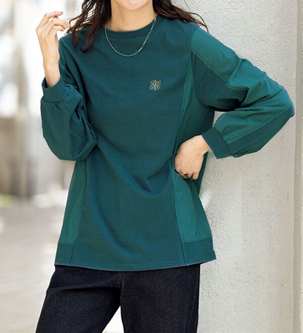 ルフラン（ルフラン）の「毎日が素敵。異素材使いプルオーバー（カットソー）」｜詳細画像