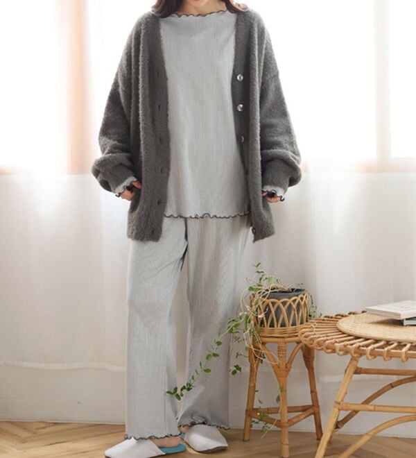 A HAPPY MARILYN（アハッピーマリリン）の「【大きいサイズ】【Ｌ～８Ｌ】くつろぎ時間を快適・オシャレにするルームウエア【エブリデイＲｉｂ】（パジャマ・ルームウェア）」｜詳細画像