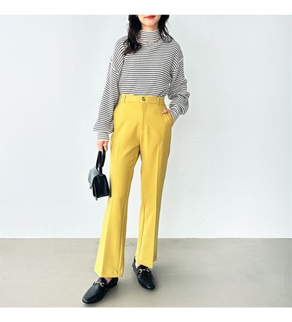 GeeRA（ジーラ）の「楽ちん＆キレイ見え美脚フレアーパンツ（フルレングスパンツ）」｜詳細画像