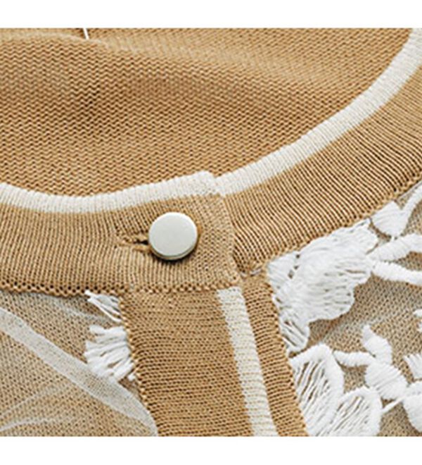 RANAN（ラナン）の「立体レース切替ニットカーディガン（ニットカーディガン）」｜詳細画像