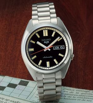 「＜ＳＥＩＫＯ＞５スポーツ　ＳＮＸＳシリーズ（メンズ腕時計）」｜ブラック