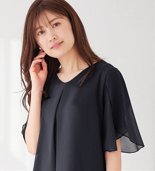 alotta（アロッタ）の「【接触冷感】インナー付チューリップ袖チュニック（チュニック）」｜詳細画像