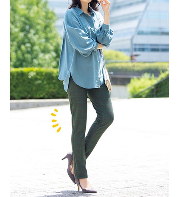 ルフラン（ルフラン）の「ピッタリしない裏側毛布な美脚パンツ（フルレングスパンツ）」｜詳細画像