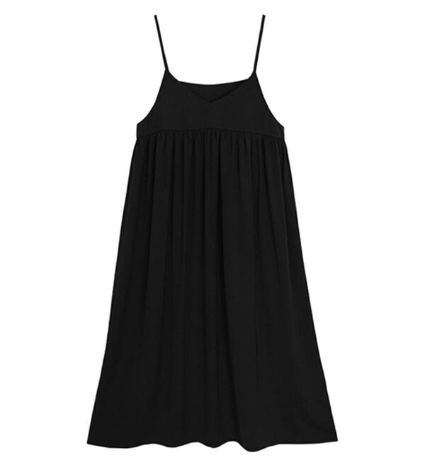 Pierrot（ピエロ）の「【選べる丈】前後２ｗａｙギャザー切り替えキャミワンピース（カットソーワンピース）」｜詳細画像