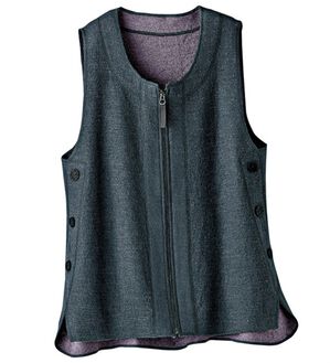 BELLUNA（ベルーナ）の「圧縮ニット配色使いサイドボタンベスト（ベスト）」｜詳細画像