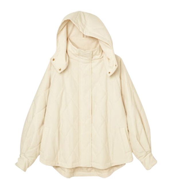 RANAN（ラナン）の「２ｗａｙボリューム袖ライトダウンキルティングアウター（ハーフコート）」｜詳細画像