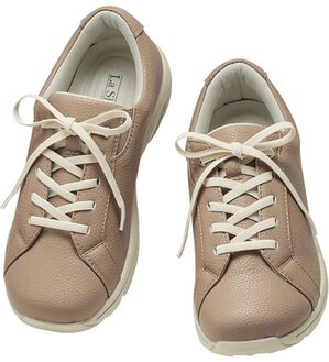 ルフラン（ルフラン）の「スッと履けるウォーキングシューズ・ブーツ＜ラシーナコンフォート＞（スニーカー）」｜ヒモ（ピンクベージュ）