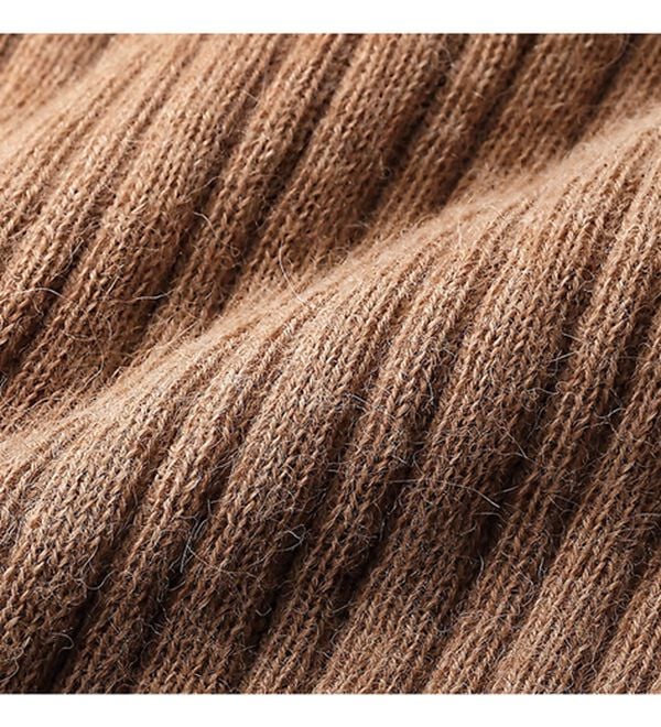 「ベビーアルパカ１００％ケーブル編セーター（メンズニット・セーター）」｜詳細画像