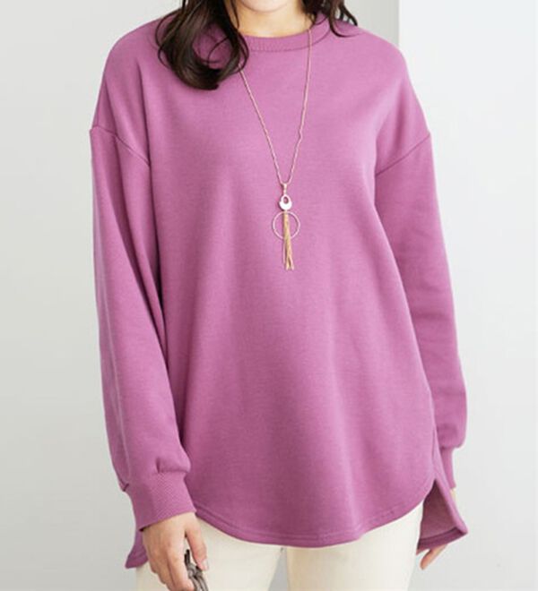 BELLUNA（ベルーナ）の「ふわふわ裏ファーゆったりプルオーバー（カットソー）」｜詳細画像