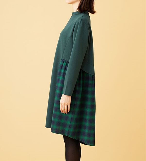 BELLUNA（ベルーナ）の「【Ｌａｇｒｉｌｕａ】チェック切替チュニックワンピース（チュニック）」｜詳細画像