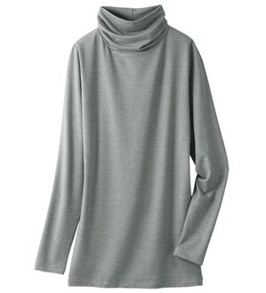 LAVIENNE（ラヴィエンヌ）の「＋５．２度のあったかインナー　ベリーヒート　タートルネック長袖（肌着・インナーウェア）」｜グレー