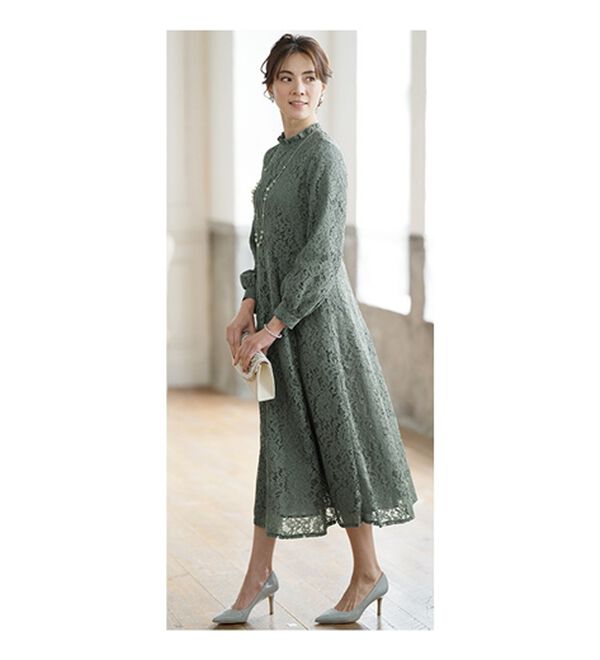 BELLUNA（ベルーナ）の「フリルデザイン総レースワンピース（その他ワンピース）」｜詳細画像