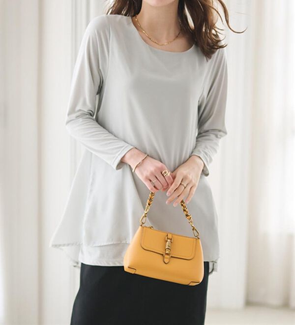 RANAN（ラナン）の「異素材切替フレアーチュニック（チュニック）」｜詳細画像