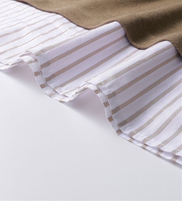 BELLUNA（ベルーナ）の「ラメストライプシャツフェイクチュニック（チュニック）」｜詳細画像