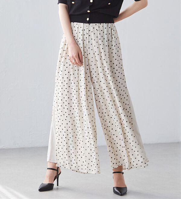 RANAN（ラナン）の「ひんやり！サイドスリットシフォンパンツ（フルレングスパンツ）」｜詳細画像