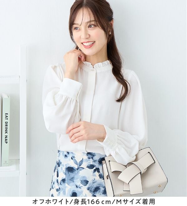 alotta（アロッタ）の「前後２ＷＡＹフリル衿ブラウス（ブラウス）」｜詳細画像