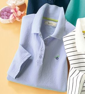 ルフラン（ルフラン）の「さらっとアクティブポロシャツ（ポロシャツ）」｜サックス