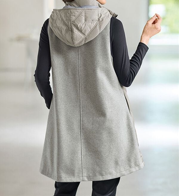 BELLUNA（ベルーナ）の「幾何柄キルティング中わたベスト（中わたコート・ベスト）」｜詳細画像