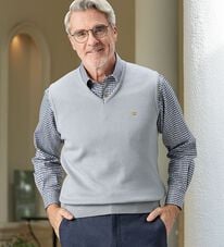 「＜ゴールデンベア＞国産上質カジュアルニットベスト（メンズベスト）」