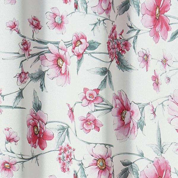 「簡単！素敵にコーディネート　カーテン＆ボイルレースセット＜ボタニカルグリーン・ボタニカルフラワー・ボタニカルブルー＞（ドレープカーテン）」｜詳細画像