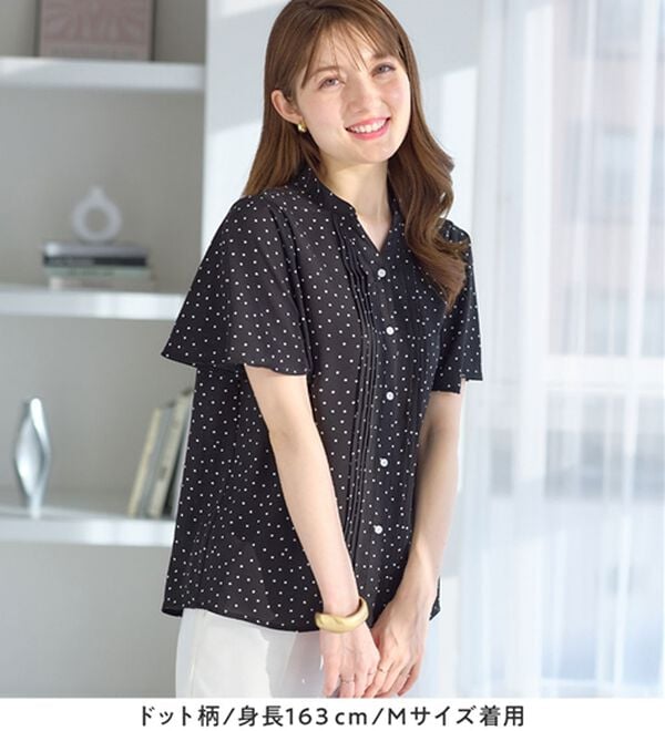 alotta（アロッタ）の「上品細見えピンタックブラウス（ブラウス）」｜詳細画像