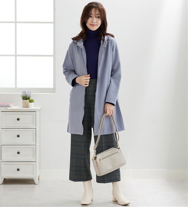 BELLUNA（ベルーナ）の「衿デザインロング丈パーカー（パーカー）」｜詳細画像