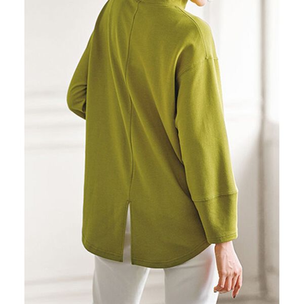 BELLUNA（ベルーナ）の「吸湿発熱ポンチ素材袖デザインプルオーバー（カットソー）」｜詳細画像