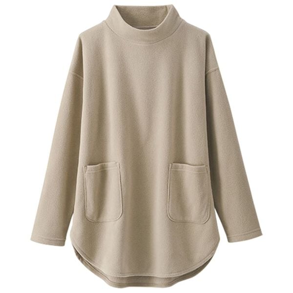 BELLUNA（ベルーナ）の「ポケット付裾ラウンドフリースプルオーバー（チュニック）」｜詳細画像