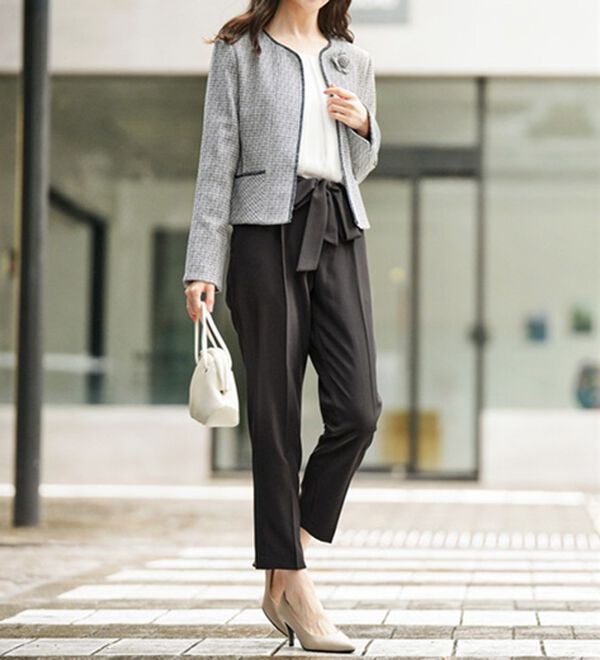 GeeRA（ジーラ）の「【入卒式/セレモニー】ツイード着回し５点セットスーツ　２ジャケット＆パンツ＆ワンピ（その他スーツ）」｜詳細画像