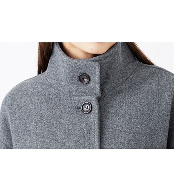 BELLUNA（ベルーナ）の「ウール調スタンド衿ミドル丈コクーンコート（ハーフコート）」｜詳細画像