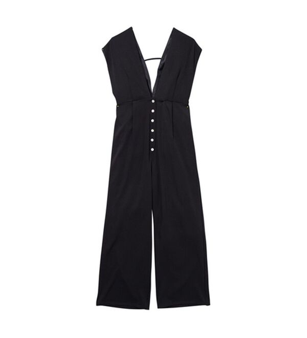 GeeRA（ジーラ）の「深Ｖネックフレンチスリーブサロペット（その他ワンピース）」｜詳細画像