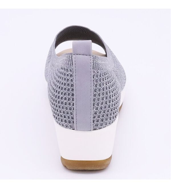 BELLUNA（ベルーナ）の「ニット素材オープントゥウェッジパンプス（パンプス）」｜詳細画像