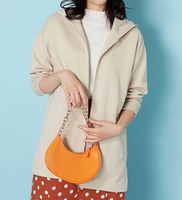 BELLUNA（ベルーナ）の「フードデザインとろみ素材ジップアップパーカー（パーカー）」｜詳細画像