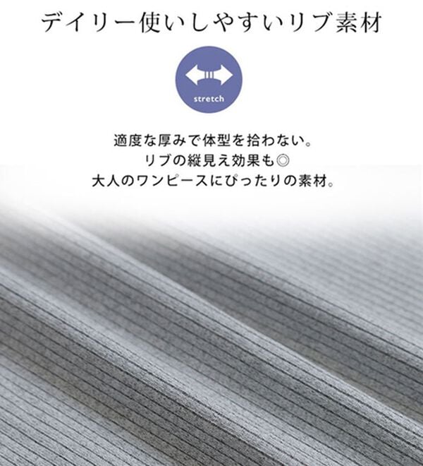 A HAPPY MARILYN（アハッピーマリリン）の「【大きいサイズ】【Ｌ～８Ｌ】スッキリ着痩せワンピース【エブリデイＲｉｂ】（カットソーワンピース）」｜詳細画像