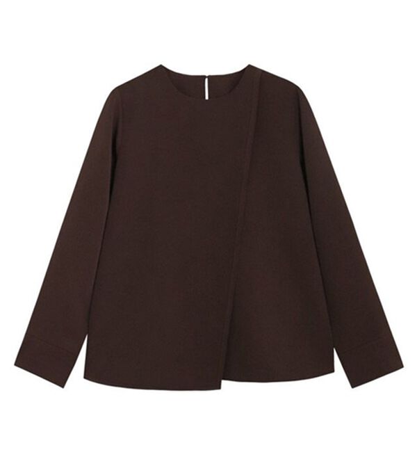 Pierrot（ピエロ）の「ラインデザインラップブラウス（ブラウス）」｜詳細画像