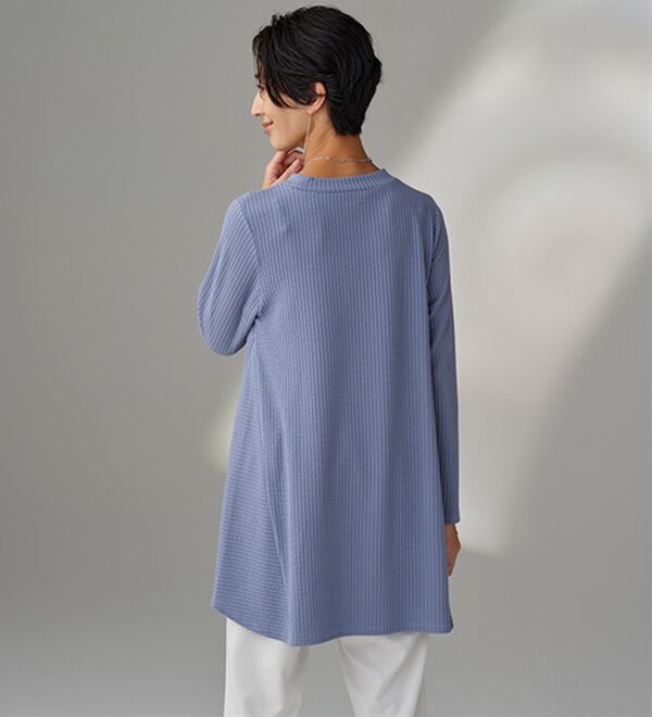 BELLUNA（ベルーナ）の「ふくれ素材フレアーデザインストレッチチュニック（チュニック）」｜詳細画像