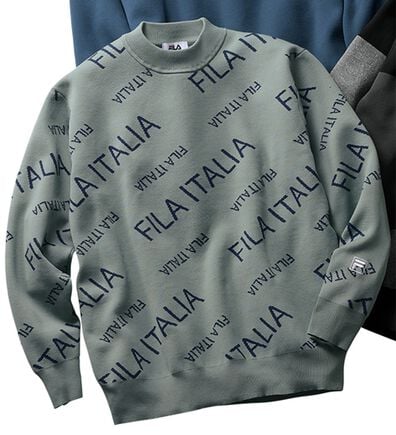 「＜フィラ＞軽量ストレッチデザインセーター（メンズニット・セーター）」
