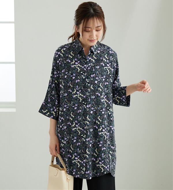 「【接触冷感】レーヨン素材ブザム切替ワンピース（その他ワンピース）」｜詳細画像