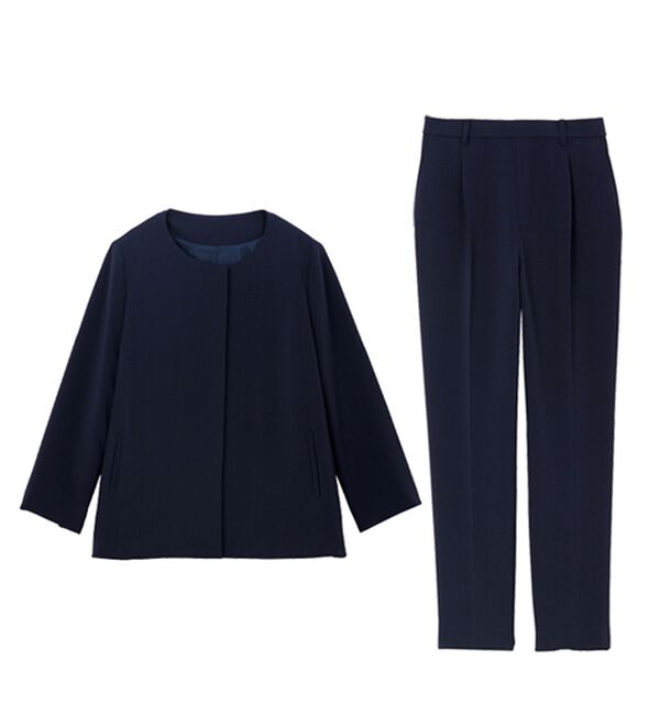 GeeRA（ジーラ）の「【２点セット】フレアーラインジャケットセットアップスーツ（パンツスーツ）」｜詳細画像