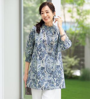 選べる！上品に着映える綿100％チュニック - ベルーナ【公式】