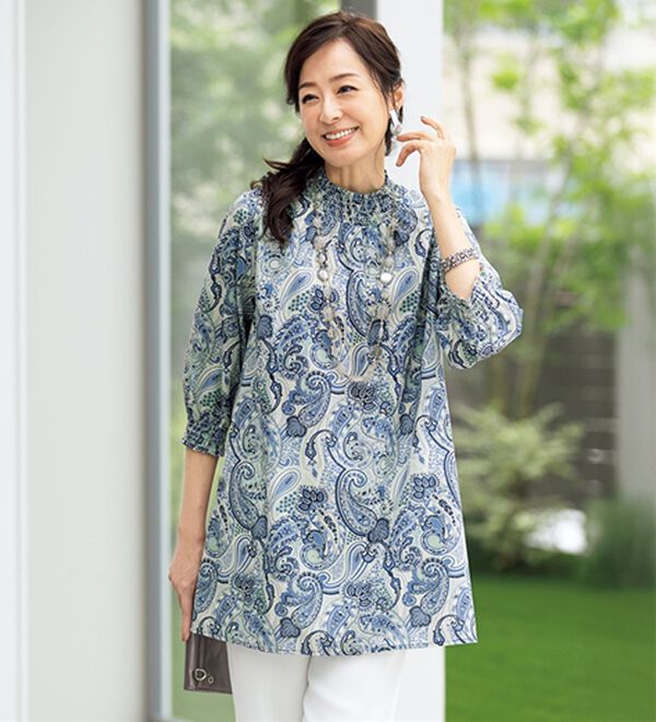 選べる！上品に着映える綿100％チュニック - ベルーナ【公式】