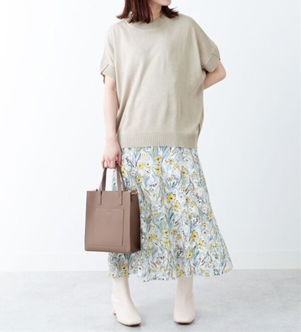 BELLUNA（ベルーナ）の「チューリップ袖デザインニットプルオーバー（ニット・セーター）」｜詳細画像