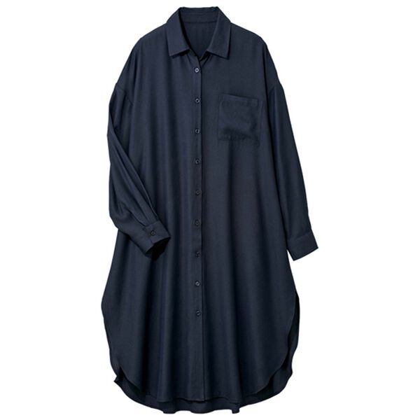 GeeRA（ジーラ）の「スリット入りロングシャツワンピース（シャツワンピース）」｜詳細画像