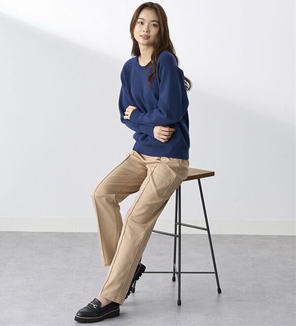 BELLUNA（ベルーナ）の「綿混ハイパー美脚ストレッチチノパンツ（フルレングスパンツ）」｜詳細画像