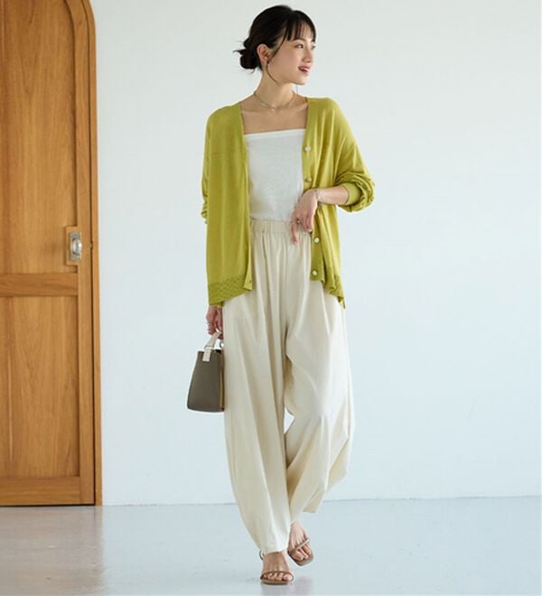 BELLUNA（ベルーナ）の「【快適Ｌａｂ．】シャリ冷！洗える多機能ニットカーディガン（ニットカーディガン）」｜詳細画像