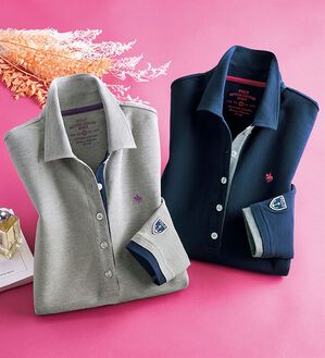 ルフラン（ルフラン）の「【２色組】【ＰＯＬＯ　ＢＣＳ】鹿の子ポロチュニック（チュニック）」｜詳細画像