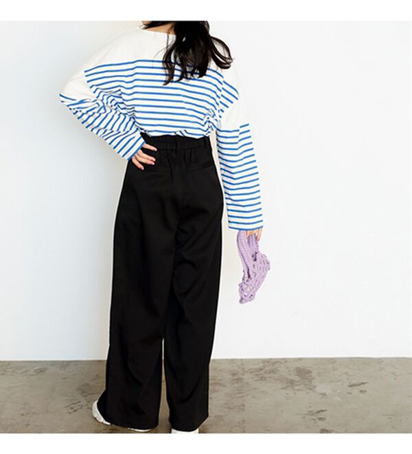 GeeRA（ジーラ）の「フロントポケットタックワイドパンツ（ワイドパンツ・ガウチョ）」｜詳細画像