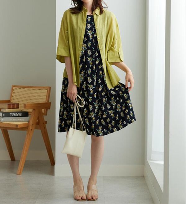 BELLUNA（ベルーナ）の「【ひんやり接触冷感】レーヨン素材ノースリーブワンピ－ス（その他ワンピース）」｜詳細画像