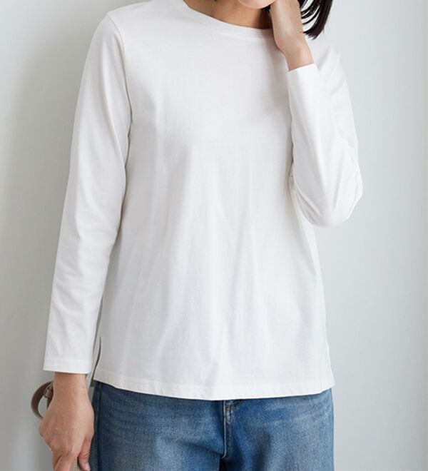 BELLUNA（ベルーナ）の「綿１００％大人顔サマ見えプルオーバー（カットソー）」｜詳細画像